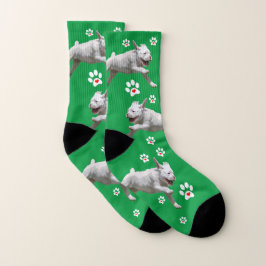 Fun White Boxer Dog Socken