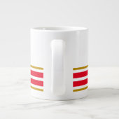 Fun White Bright Red Bottom Edge Racing Streifen Jumbo-Tasse (Rückseite)