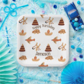 Fun White Brown Kinder Spielzeug Flugzeug Boot Geb Pappteller (Party)