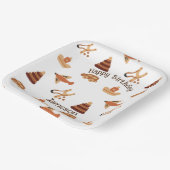Fun White Brown Kinder Spielzeug Flugzeug Boot Geb Pappteller (Gewinkelt)