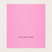 Fun White Bunny Rabbit taucht auf Sign Pink Visitenkarten (Innenseite Aufgefaltet)