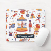 Fun White Carnival Kids School Circus Muster Mousepad (Mit Mouse)