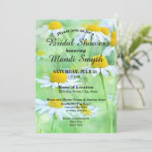 Fun White Daisies Kontraste Schriftart Einladung (Stehend Vorderseite)