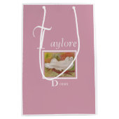 Fun White Doves Mittlere Geschenktüte (Vorderseite)