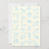 Fun White Frohe Weihnachts-Schnee Globe Fotokarte Einladung (Rückseite)