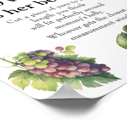 Fun White Garden Baby Wie groß ist ihr Bauchspiel Poster (Ecke)