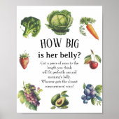 Fun White Garden Baby Wie groß ist ihr Bauchspiel Poster (Vorne)