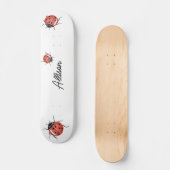Fun White Ladybug Skateboard (Vorderseite)
