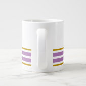 Fun White Lavender Bottom Edge Racing Stripes Jumbo-Tasse (Rückseite)