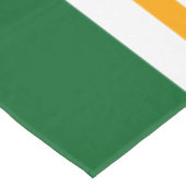 Fun White Nordic Snowflakes Forest Green Stripes Tischdecke (Schrägansicht)