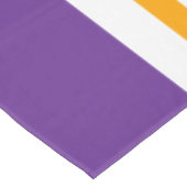 Fun White Nordic Snowflakes Royal Lila Stripes Tischdecke (Schrägansicht)