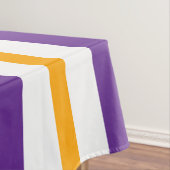 Fun White Nordic Snowflakes Royal Lila Stripes Tischdecke (Beispiel)