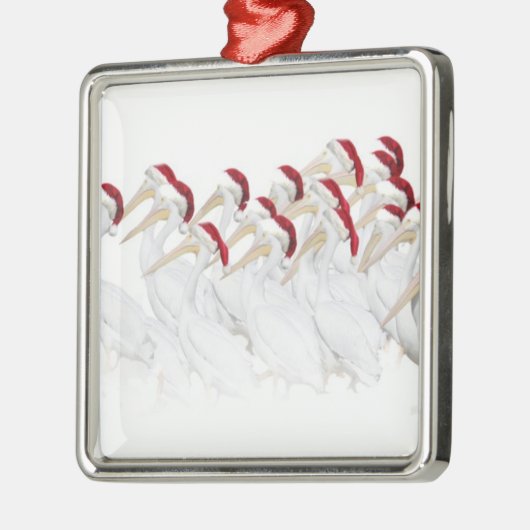 Fun White Pelican Xmas Ornament (Links)