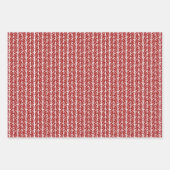 Fun White Polka zeigt Zickzack Streifen auf dunkel Geschenkpapier Set (Vorderseite 2)