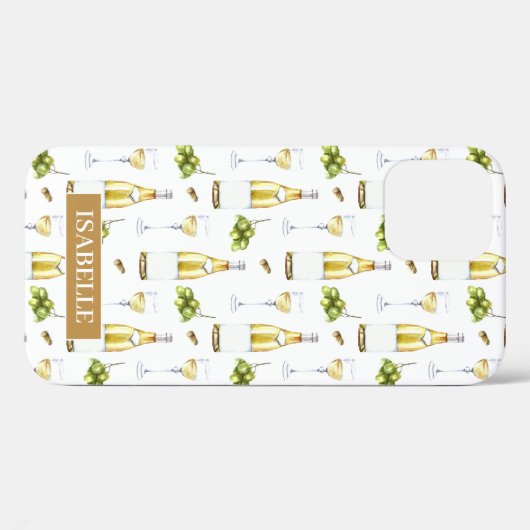 Fun White Wine Pattern Case-Mate iPhone Hülle (Rückseite (Horizontal))