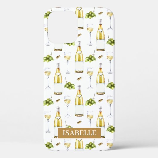 Fun White Wine Pattern Case-Mate iPhone Hülle (Rückseite)