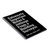 Fun Wichtiger Gebäude Surveyor Notizblock (Rechte Seite)