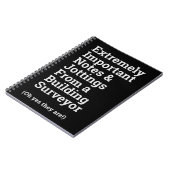 Fun Wichtiger Gebäude Surveyor Notizblock (Linke Seite)