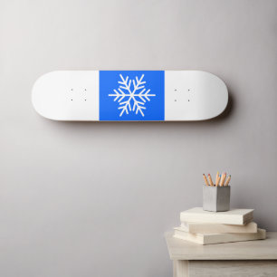 Fun Wide Alpine Blaue Streifen Frische Schneeflock Skateboard