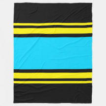 Fun Wide Bright Blue Yellow Black Racing Streifen