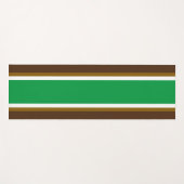 Fun Wide Kelly Green White Brown Racing Streifen Yogamatte (Vorderseite (Horizontal))