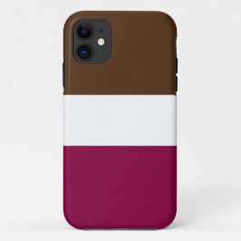 Fun Wide Rich Brown Burgundy Red White Stripes Case-Mate iPhone Hülle