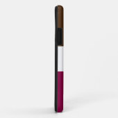 Fun Wide Rich Brown Burgundy Red White Stripes Case-Mate iPhone Hülle (Hinten/Rechts)