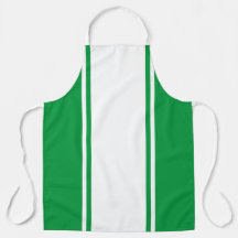 Fun Wide White Vertikal Strip Helle grüne Kanten