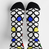 Fun Wiggle Circles Art Crazy Socken (Oben)