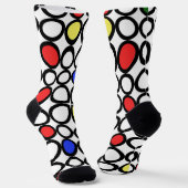 Fun Wiggle Circles Art Crazy Socken (Gewinkelt)