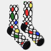 Fun Wiggle Circles Art Crazy Socken (Rechts)