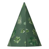 Fun Wild Jungle Safari Tiere Grüne Geburtstag Partyhütchen (Rückseite)