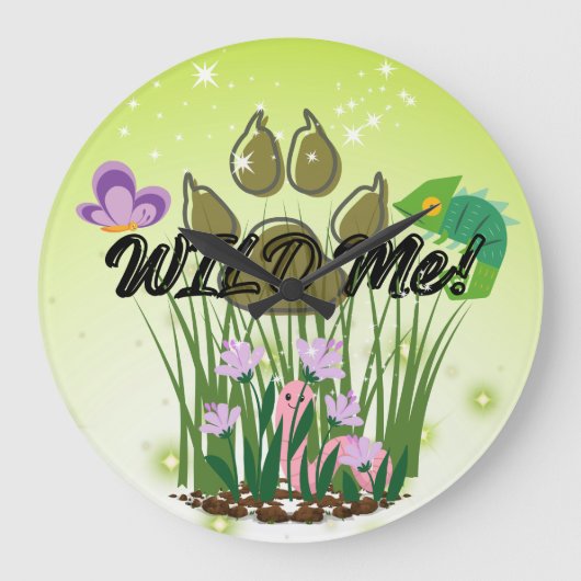 Fun Wild me Große Wanduhr (Vorderseite)