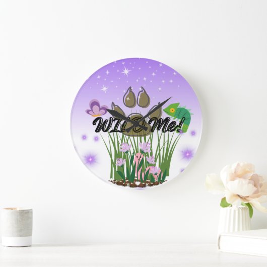 Fun Wild me Große Wanduhr (Zuhause)