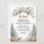 Fun Wild Mutter zu werden Wood Woodland Babydusche Einladung (Vorderseite)