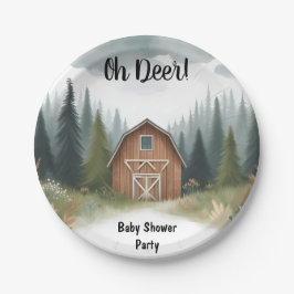 Fun Wild Mutter zu Wood Woodland Kinderdusche Pappteller