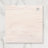 Fun Wild One Jungle Safari Holztextur Geburtstag Geschenkanhänger (Rückseite)