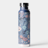Fun-Wildblume-Design auf blau Trinkflasche (Links)