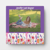 Fun Wildblume Farbenfrohe Abschluss Custom Foto Fotoplatte (Vorderseite)