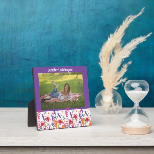 Fun Wildblume Farbenfrohe Abschluss Custom Foto Fotoplatte (InSitu)