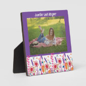 Fun Wildblume Farbenfrohe Abschluss Custom Foto Fotoplatte (Vorderseite)