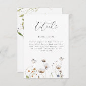 Fun-Wildblumen Babyduschenschließkarte Einladung (Vorne/Hinten)
