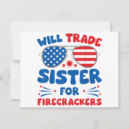Fun Will Trade Sister für Firecrackers Funny USA 4 (Vorderseite)