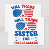 Fun Will Trade Sister für Firecrackers Funny USA 4 (Vorne/Hinten)