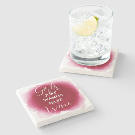 Fun Wine Lover Quote Elegantes Burgund Steinuntersetzer