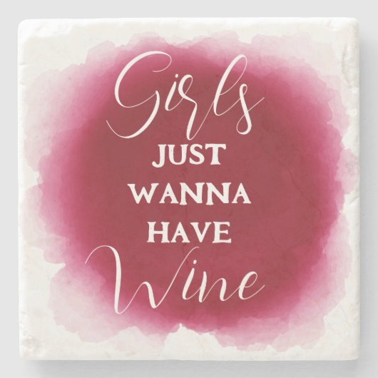 Fun Wine Lover Quote Elegantes Burgund Steinuntersetzer (Vorderseite)