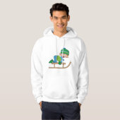 Fun Winter Rodelbahn Niedliches Schneeabenteuer Hoodie (Vorne ganz)
