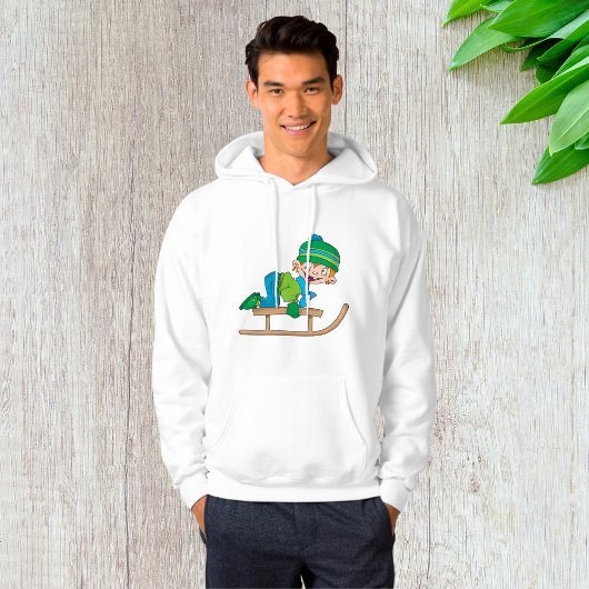Fun Winter Rodelbahn Niedliches Schneeabenteuer Hoodie
