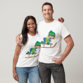 Fun Winter Rodelbahn Niedliches Schneeabenteuer T-Shirt (Unisex)