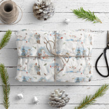 Fun Winter Snowman Kinder Cartoon Weihnachtsmuster